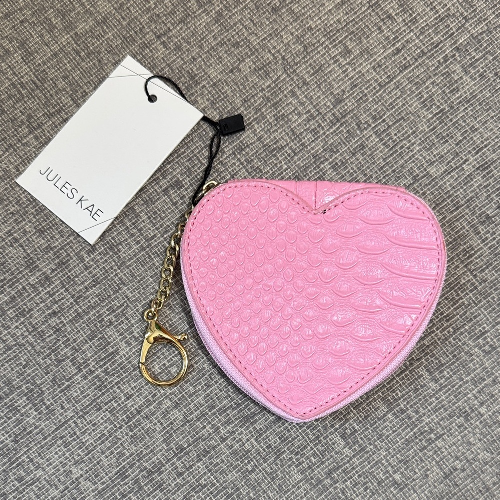 Jules Kae Pink Heart Coin Purse